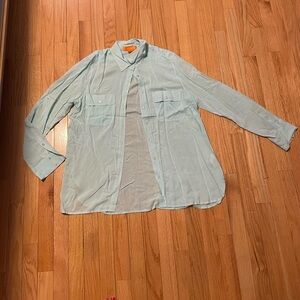 Joe Fresh Light Blue Button Down Long Sleeve Size Large
